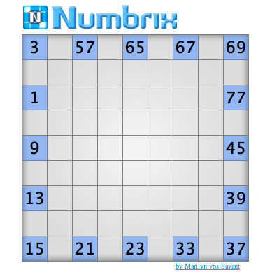 Play Parade's Numbrix Game